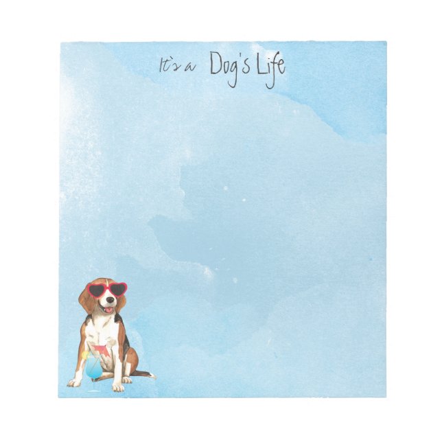 Summer Beagle Notepad (Front)