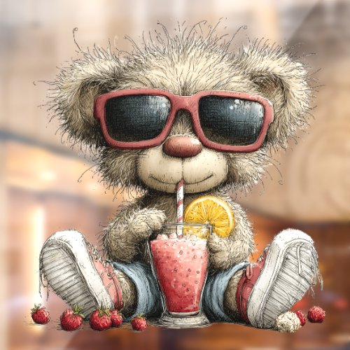 Summer Bear Window Cling