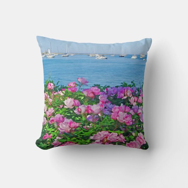 Summer Beauties, Scituate Throw Pillow (Front)