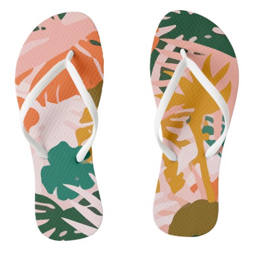 Summer Beautiful Artistic Colorful Flip Flops