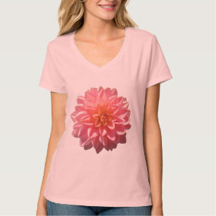 Summer Beauty Pink Dahlia Flower in Sunshine T-Shirt