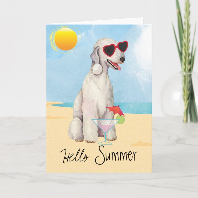 Summer Bedlington Terrier Card (Front)