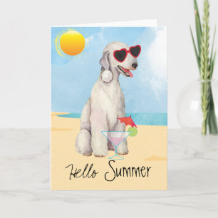 Summer Bedlington Terrier Card