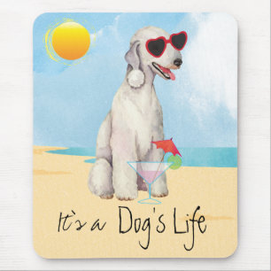 Summer Bedlington Terrier Mouse Pad