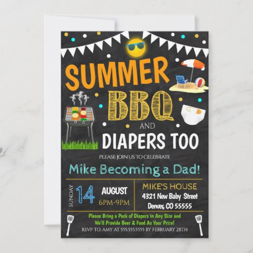 Summer Beer Baby Shower Invitation