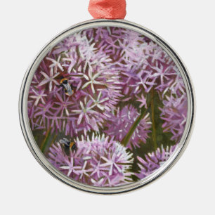 Summer bees 2014 metal ornament