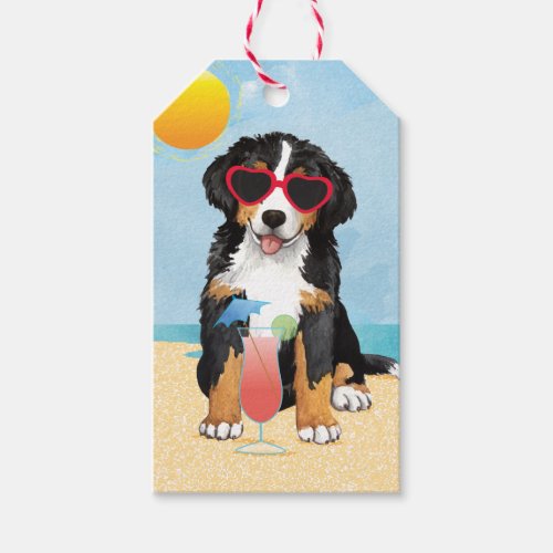 Summer Bernese Mountain Dog Gift Tags