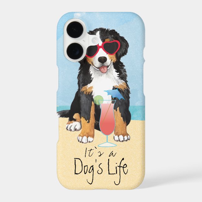 Summer Bernese Mountain Dog Iphone Case (Back)