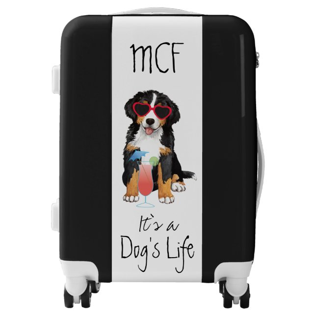 Summer Bernese Mountain Dog Luggage (Front)