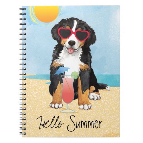 Summer Bernese Mountain Dog Notebook