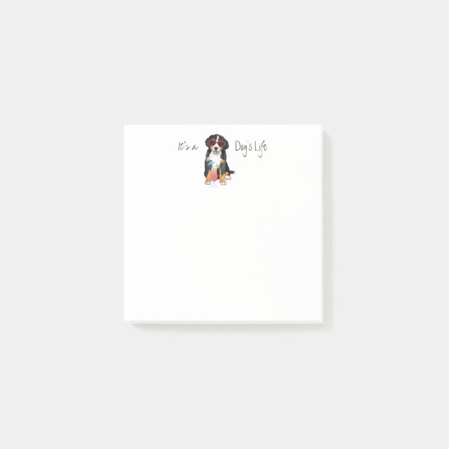 Summer Bernese Mountain Dog Post-it Notes (Front)
