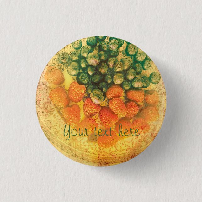 Summer Berries personalized  Button (Front)