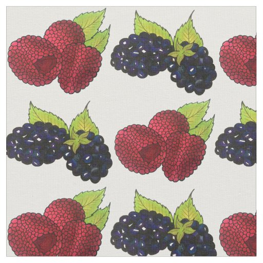 Summer Berries Raspberry Blackberry Berry Fruit Fabric