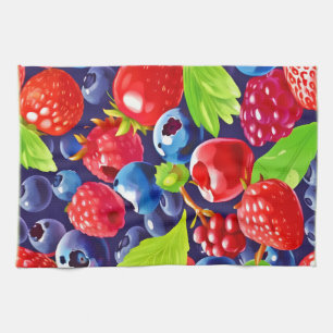 Summer Berry Medley Kitchen Towel