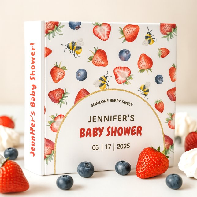 Summer Berry Sweet Baby Shower Photo Album 3 Ring Binder (Summer Berry Sweet Baby Shower Photo Album 3 Ring Binder)