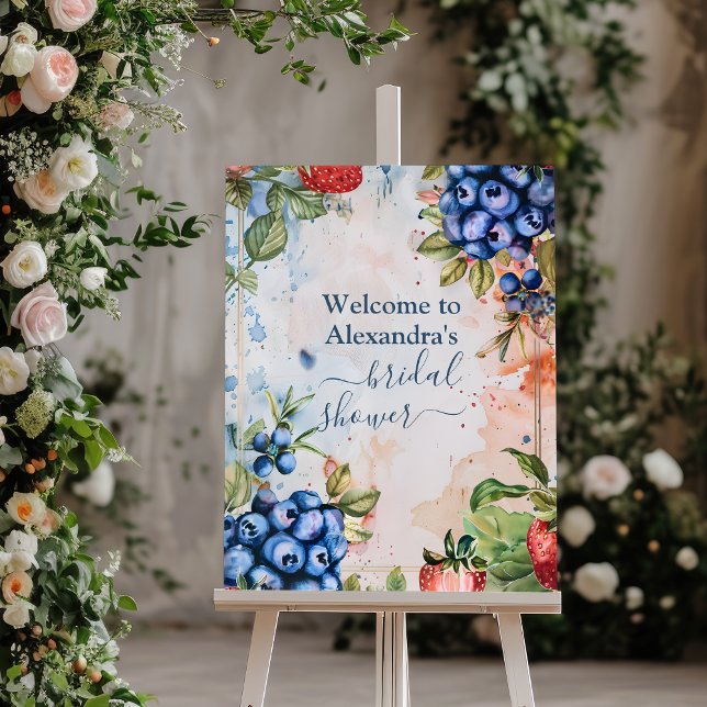 Summer Berry Sweet Strawberry Bridal Shower  Foam Board (Creator Uploaded)