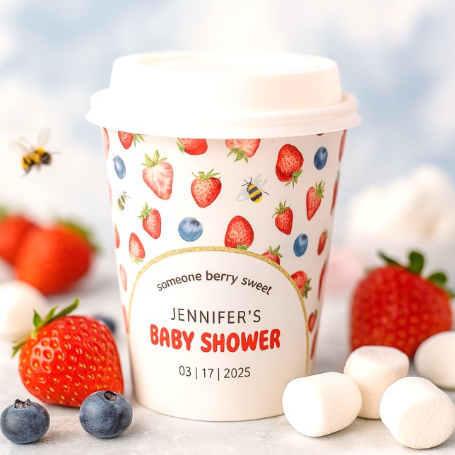Summer Berry Sweet Watercolor Baby Shower Paper Cups (Summer Berry Sweet Watercolor Baby Shower Paper Cups)