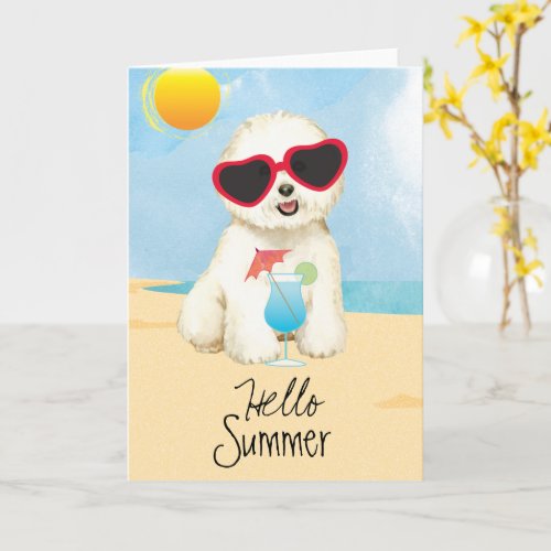 Summer Bichon Frise Card