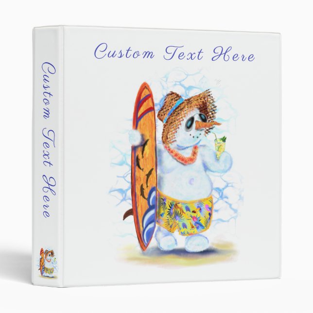 Summer Binder Snowman Surfer Fun (Front/Spine)