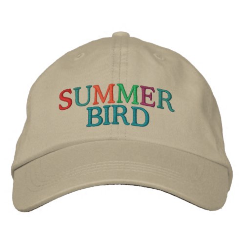 Summer Bird Embroidered Baseball Hat