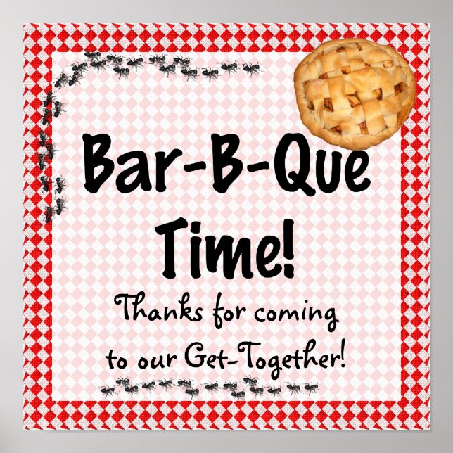 Summer Birthday BBQ Poster (Front)