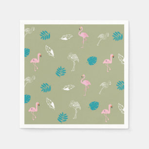 Summer Birthday & Flamingo Party Table Decor Napkins