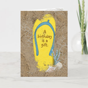 Summer Birthday Flip-Flop Card