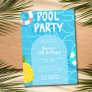 Summer Birthday Pool Party Invitation