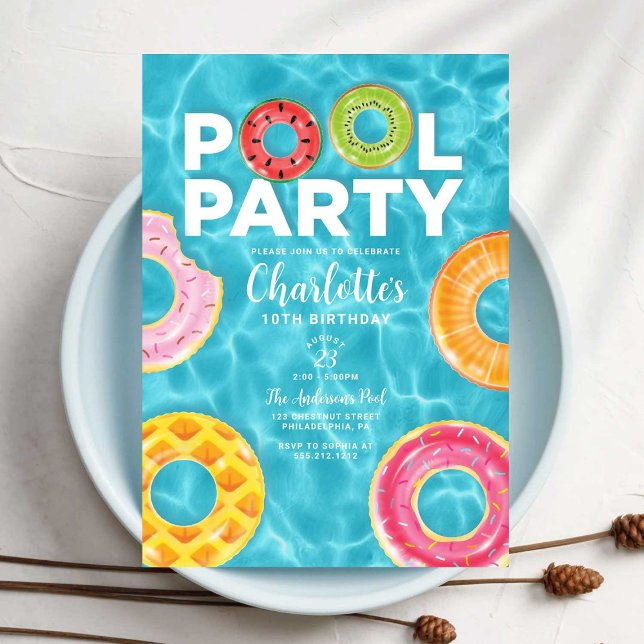 Summer Birthday Pool Party Invitation (Creator Uploaded)