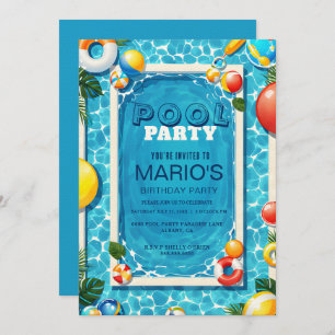 Summer Birthday Splash Bash, Customizable Swimming Invitation