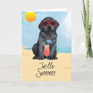 Summer Black Lab Card