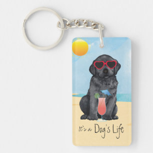 Summer Black Lab Keychain
