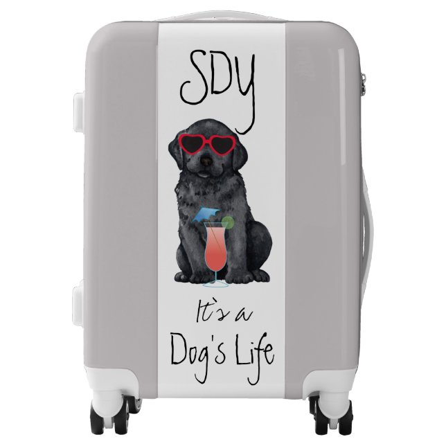 Summer Black Lab Luggage (Front)