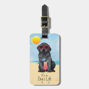 Summer Black Lab Luggage Tag