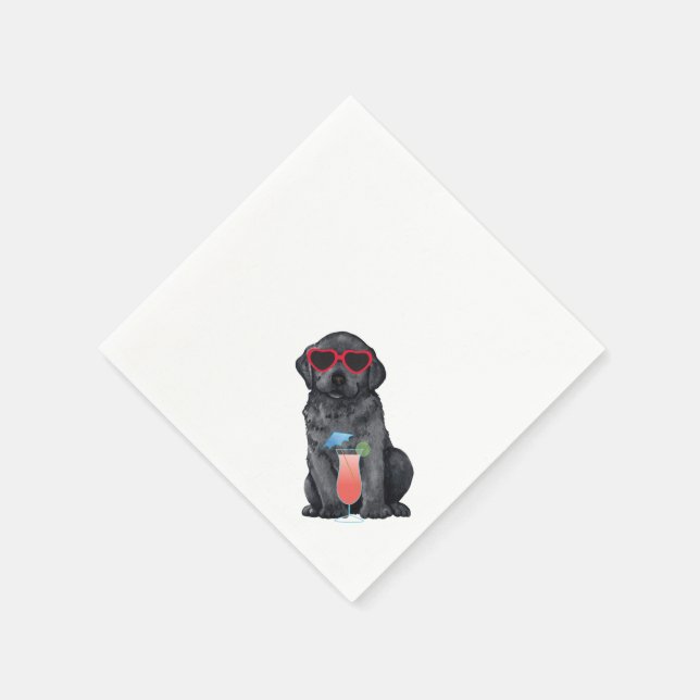 Summer Black Lab Napkins (Corner)