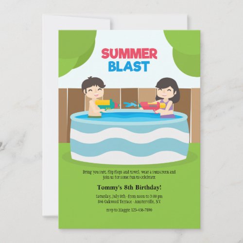 Summer Blast Invitation