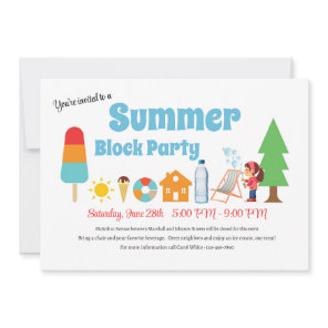 Summer Block Party Invitation