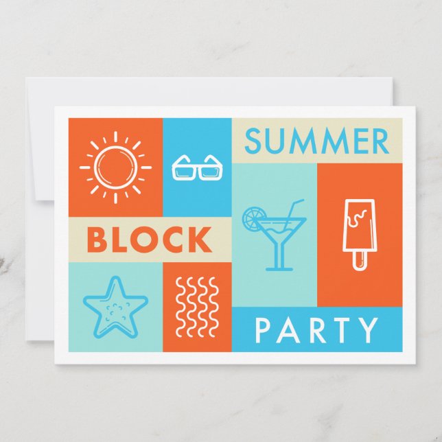 Summer Block Party Invitation (Front)