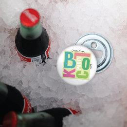 Summer Block Party Retro Type Neighborhood Event Bottle Opener