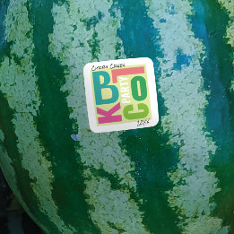 Summer Block Party Retro Type Neighborhood Event Square Sticker