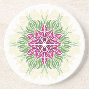 Summer Blooms Mandala  Coaster