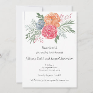 Summer Blooms Modern Floral Invitation