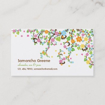 Summer Blooms Mommy Calling Card by mistyqe at Zazzle