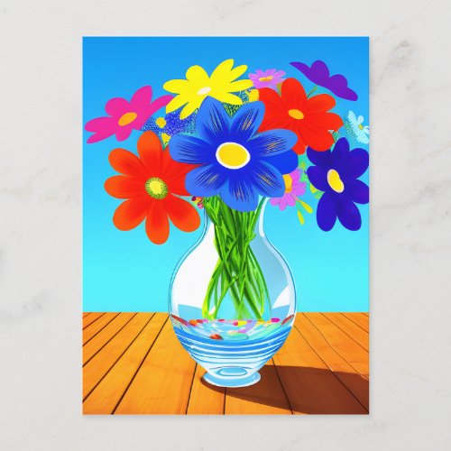 Summer Blossoms Beautiful Colorful Flowers  Postcard