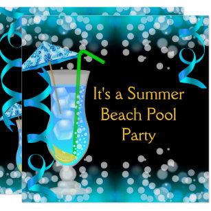 Adult Pool Party Invitations Zazzle