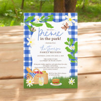 Summer blue Fun Picnic in the park family reunion