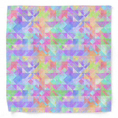 Summer Blue Green Purple Pink Polygon Pattern Bandana