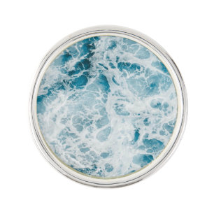 Summer Blue Ocean Wave Lapel Pin