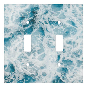 Summer Blue Ocean Wave Light Switch Cover