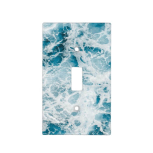 Summer Blue Ocean Wave Light Switch Cover